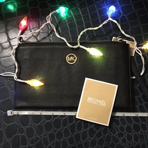 Michael Kors Handbags - Michael Kors Black wristlet BNWT